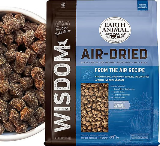 Earth Animal Wisdom Air-Dried From the Air Recipe with Quail, Duck, & Goose Premium Natural Dog Food, 32-oz bag
