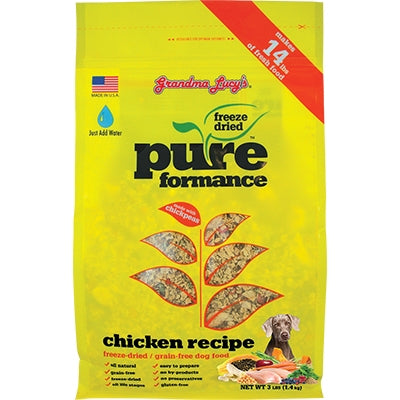 Grandma Lucys Dog Pure Grain Free Chicken Chickpea 3lbs
