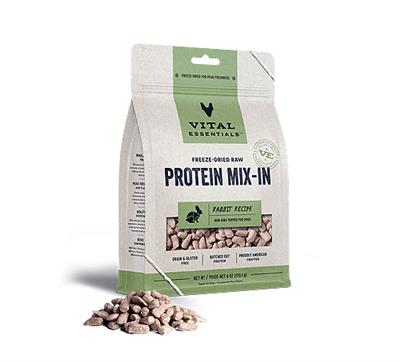 Vital Essentials Dog Freeze Dried Topper Rabbit 6oz.