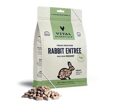 Vital Essentials Dog Freeze-Dried Mini Nibs Rabbit 14oz.
