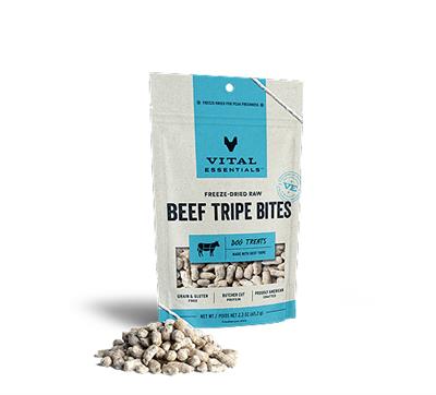 Vital Essentials Dog Freeze-Dried Treat Beef Tripe 2.3oz.