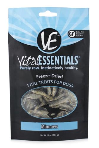 Vital Essentials Frezee-dried Vital Treats Minnows 1oz. (Case of 3)