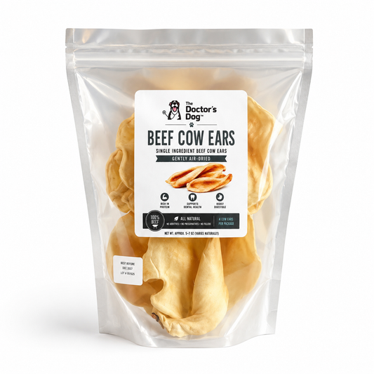 Single Ingredient Cow Ear Beef Chew - 4 per Pack