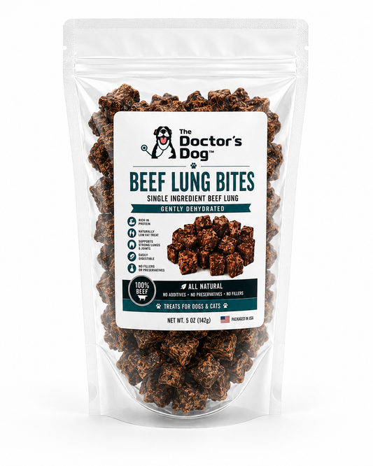 The Doctor's Dog™ Beef Lung Treats for Dogs | Single Ingredient | Freeze-Dried | 5 oz