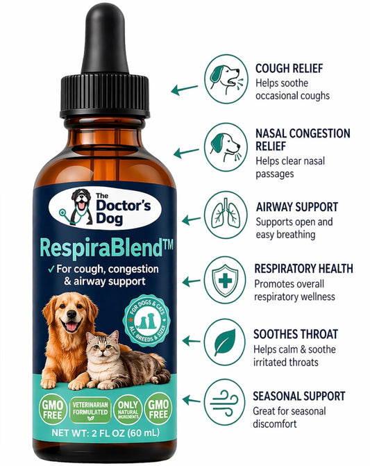 RespiraBlend | Natural Herbal Liquid Tincture Respiratory Airway Support for Dogs & Cats